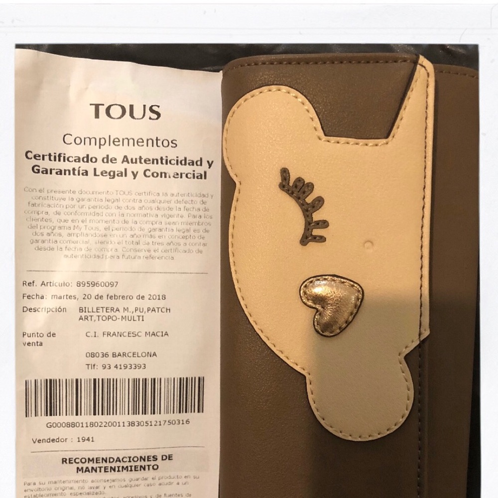 Wallet Tous - Picture 1 of 2